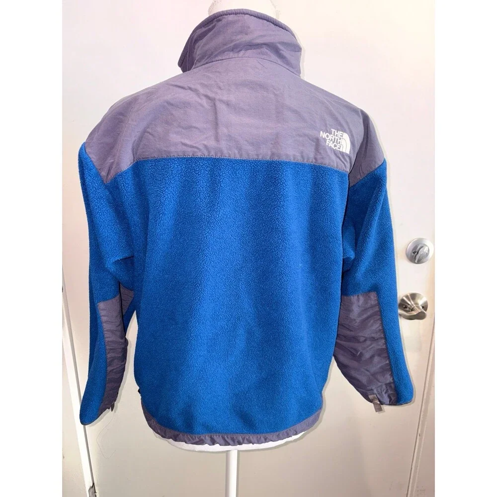 The North Face TNF Youth Blue & Grey Polyester Full‎ Zip Jacket Size Large